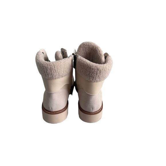 Blondo Natashia Womens Bone Leather Waterproof Faux Shearling Cuff Boots Size 9M - Picture 6 of 16